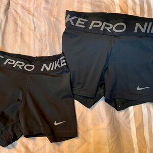 Nike Pro Shorts-2 Pair XS